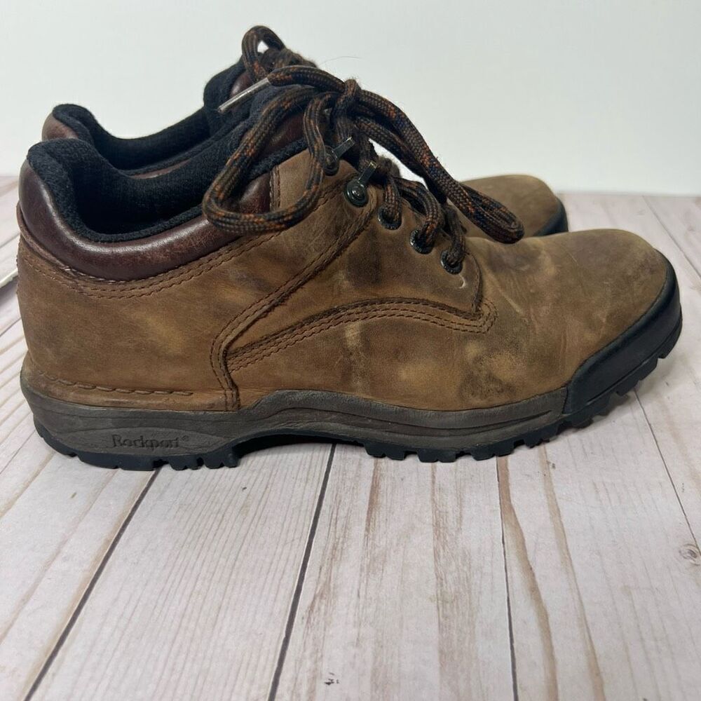 Rockport XCS Brown Leather Ankle Work Hiking Boots Women’s